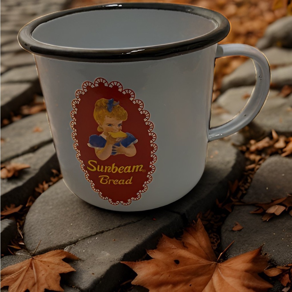 Sunbeam Bread Enamel Mug Vintage Design